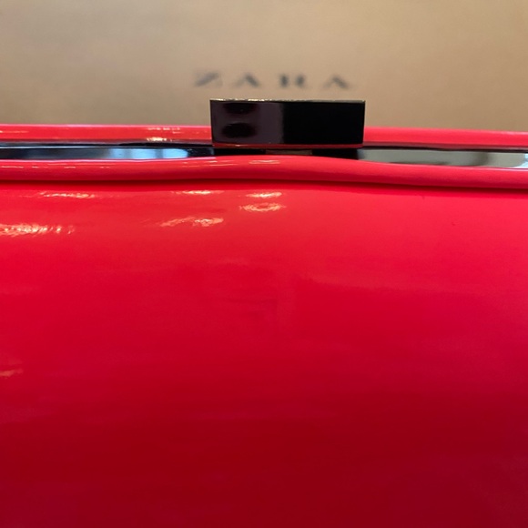 Zara Neon Pink “Box Bag” Interchangeable Clutch & Crossbody - Picture 9 of 9